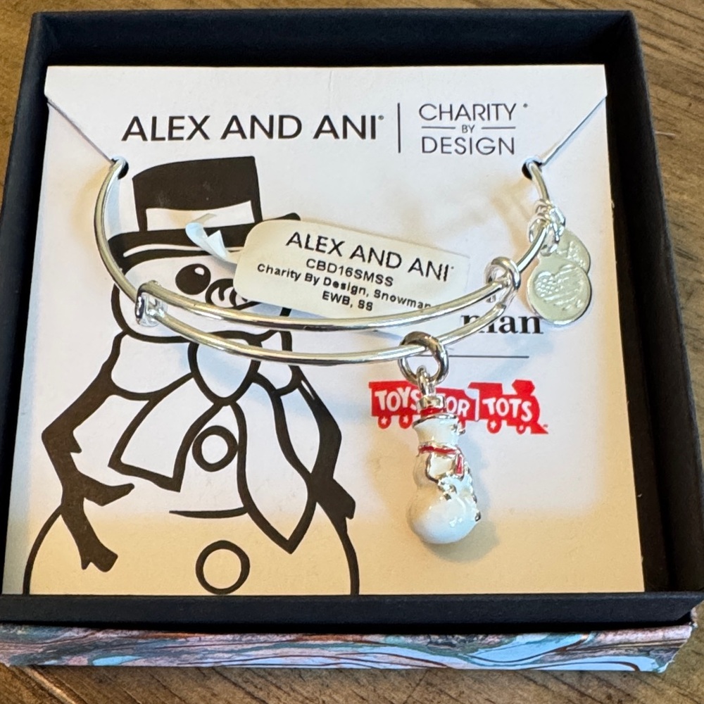 Alex and Ani Toys for Tots Snowman Bracelet